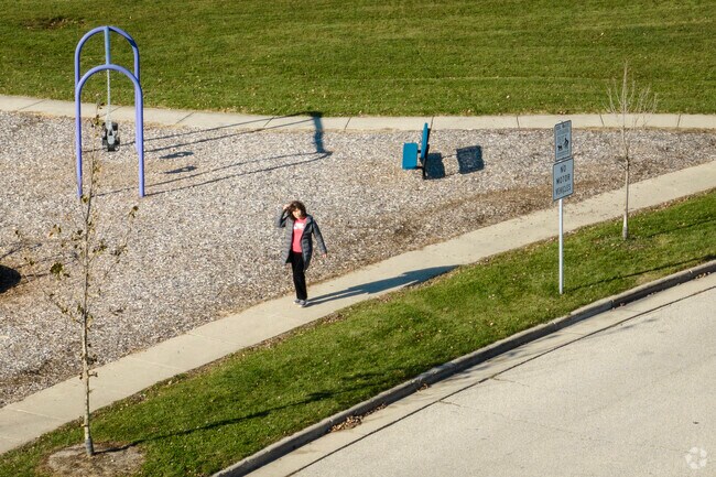 Residents catch a bit of fun at River Crossing's small community parks.