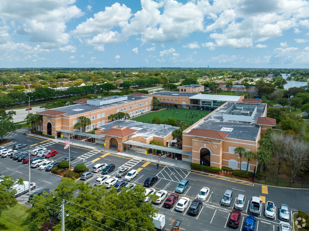 Aerial Overview of Pembroke Pines Elementary Charter School Main Campus