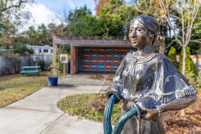 This statue honors Native Americans' history in Cayce and the merging of two rivers into one.