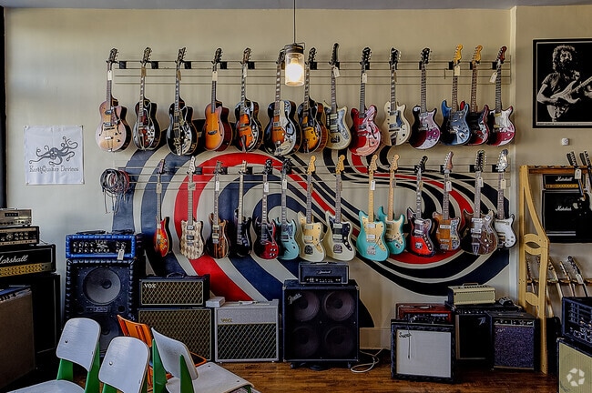 Ground Floor Guitars in Blackstone is a locally owned guitar shop near Morton Meadows.