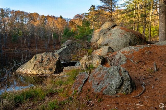 This rock formation is at Carter Pond inside Rock House Reservation in West Brookfield.