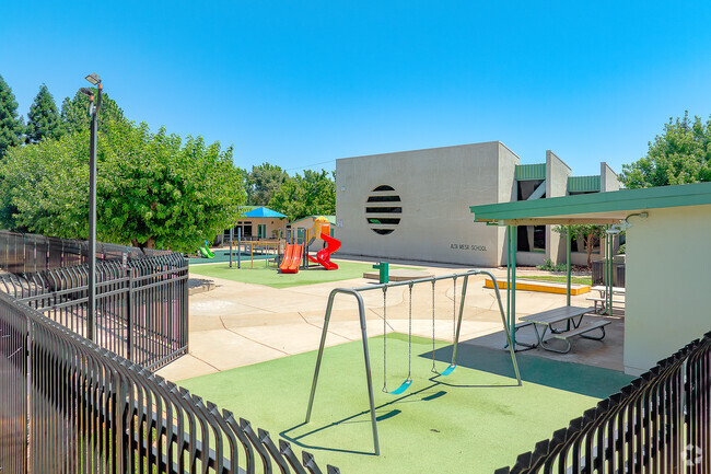 Students love to swing at Alta Mesa Elementary School.