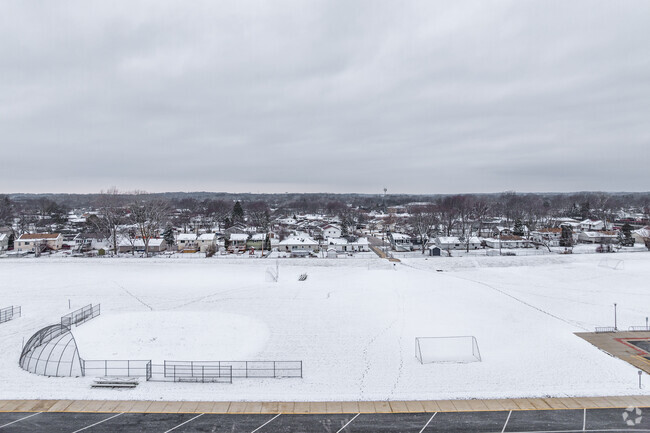 Tefft Middle School features a large baseball and soccer field for extracurriculars.