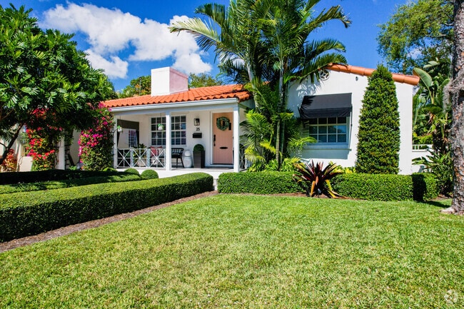 Spanish revival-style houses are common in the Flagler neighborhood of Miami.