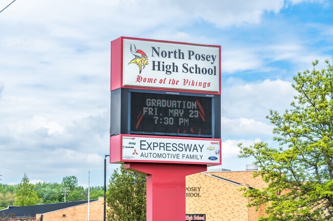 North Posey Senior High School's mascot is the Vikings.