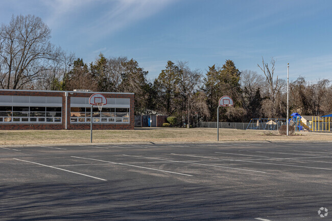 Saint Rose of Lima Catholic School has basketball courts for students to enjoy.