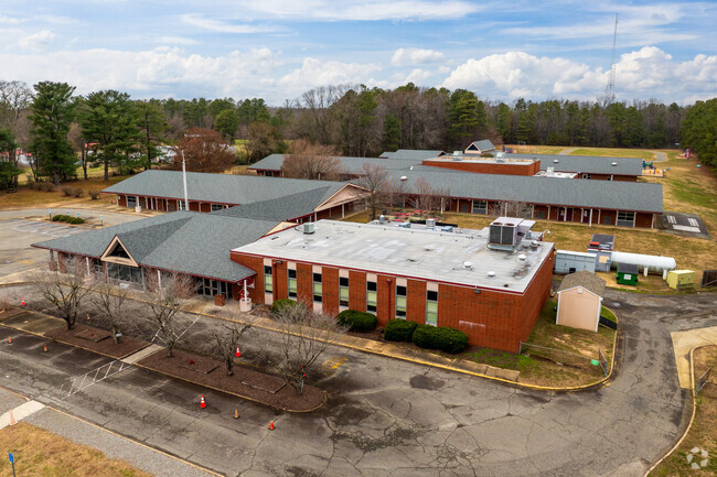 Aerial view of Elmont Elementary School.