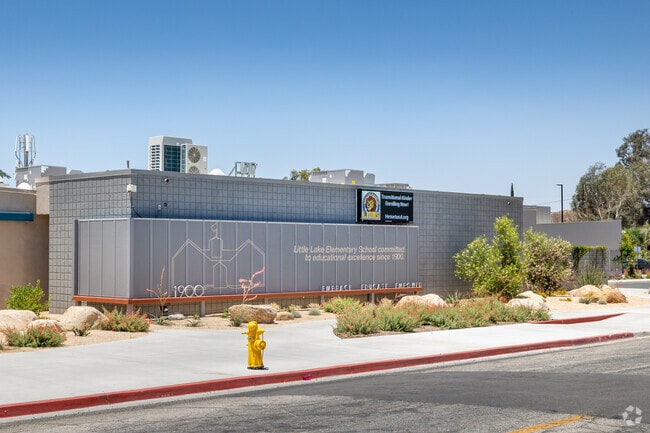 A view of the Little Lake Elementary School buildings from the street in Hemet.