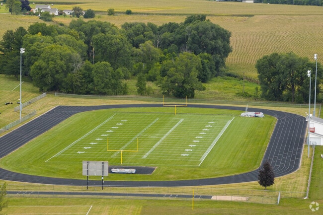 There is a football field and track on campus at Wabasha-Kellogg Schools.