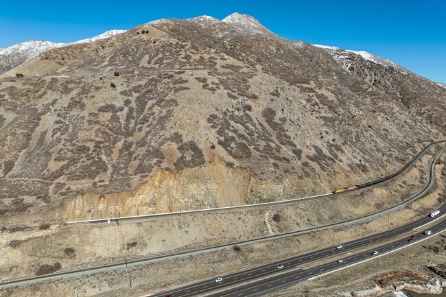 Trains pass through South Weber Canyon in South Weber.