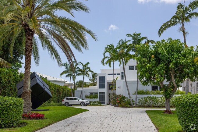 Multi million dollar contemporary home in South Palm Beach neighborhood.