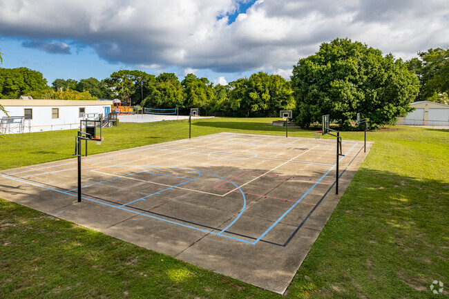 Students can play a game of basketball at Guardian Angels Catholic School.