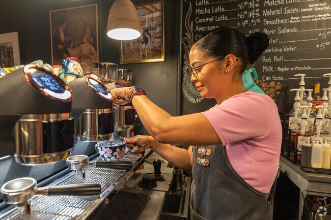 There's always a delicious fresh cup brewing at La Grekka near Prospect Hill-Back Bay.