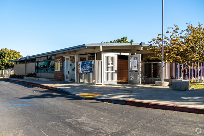 Step into Emerson Elementary School through its inviting entrance.