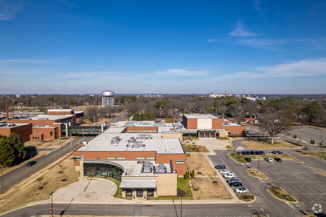 Decatur High School is located adjacent to Delano Park.
