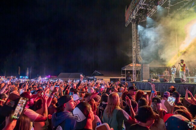 Cell phones and lighters come out at night at The Lake Tahoe Reggae Festival.