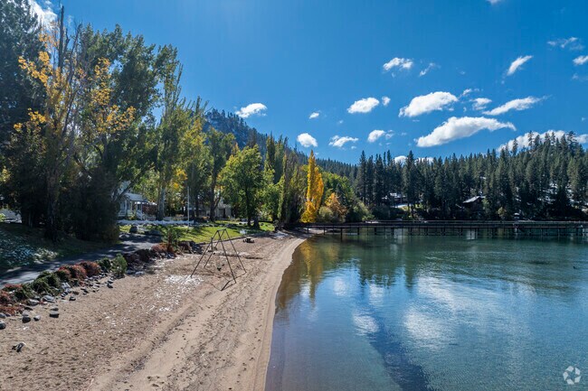 The private beaches on Glenbrook are some of the most tranquil and exclusive shorelines in Tahoe.