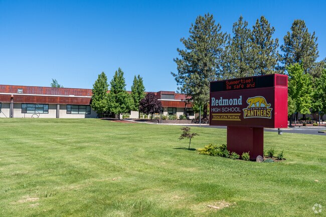 Redmond High School is home of the Panthers in Redmond, Oregon.