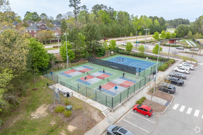 Carpenter residents can enjoy the basketball, tennis, and pickleball courts at Carpenter Park.