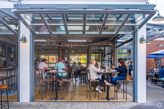 Millie's has excellent fish tacos and a large outdoor patio with seating.