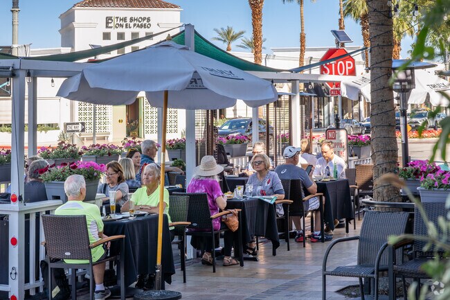 The palm tree lined El Paseo Avenue is a great place to spend an afternoon in Palm Desert.