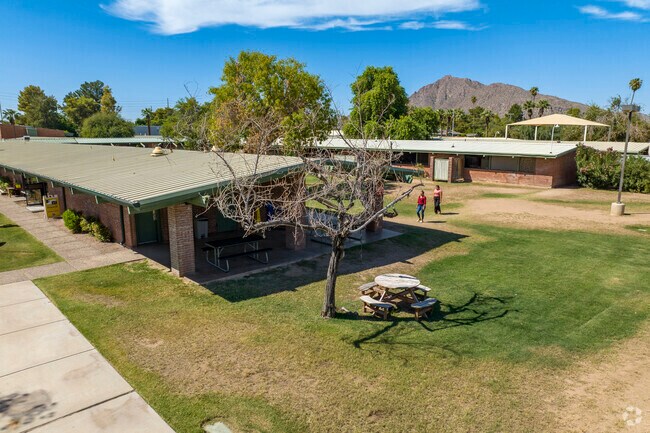 Kids attending Scottsdale’s Hirsch Academy can play outside between classes.