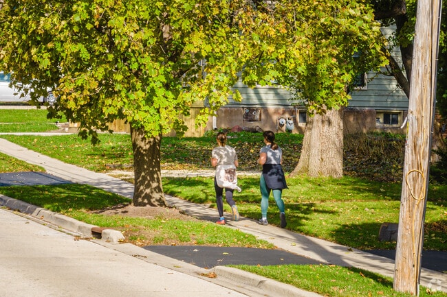 Trout Valley locals can go for a jog on paved sidewalks and quiet residential roads.