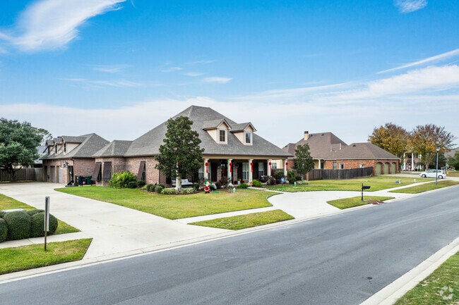 Two-story colonial-style homes are a common sight on the outskirts of Youngsville.