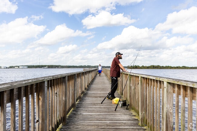 Fish at the Reddie Point Preserve Pier in Charter Point.