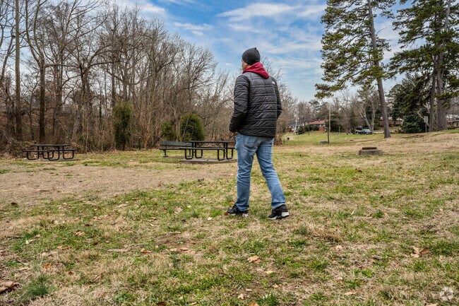 Hunter Hills Park in Greensboro is a popular spot within the neighborhood.
