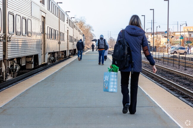 The Des Plaines Metra is located downtown and can get commuters to Chicago in 30 minutes.