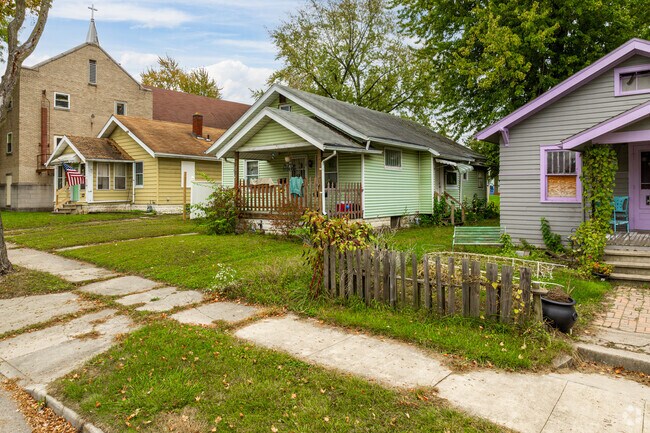 Fort Wayne's Memorial Park is home to many colorful bungalows and cottages.