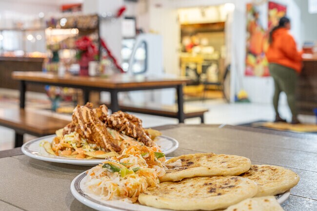 Enjoy the tropical taste of Pupusas at Tropical Marker where they offer fresh meats and produce.