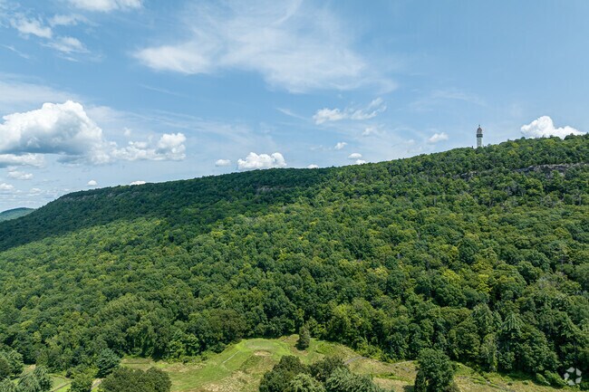 Heublein Tower sits high atop Talcott Mountain just West of Bloomfield.