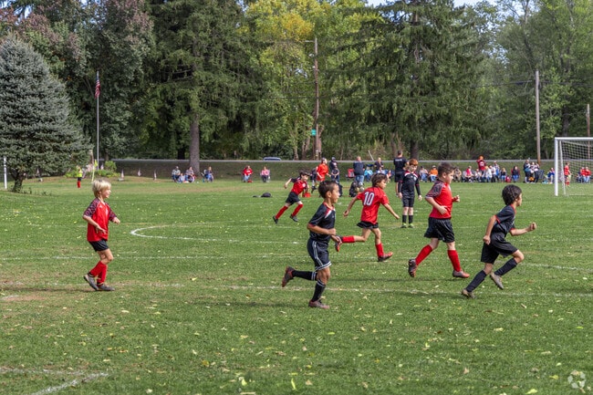 Several soccer fields at Montgomery Park in Clinton are active on weekends in warmer months.