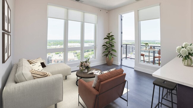Living Room with Balcony and Hard Surface Flooring