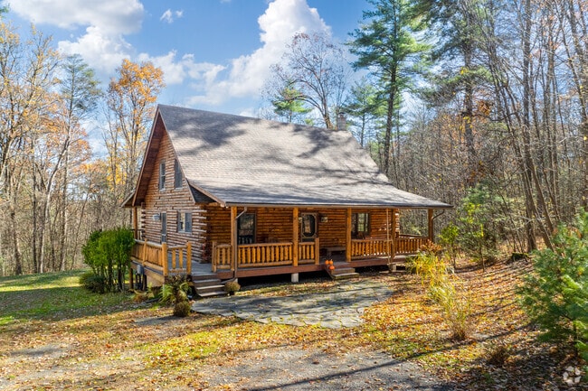 Log cabins in Pine Township offer rustic charm and are often nestled in wooded areas.