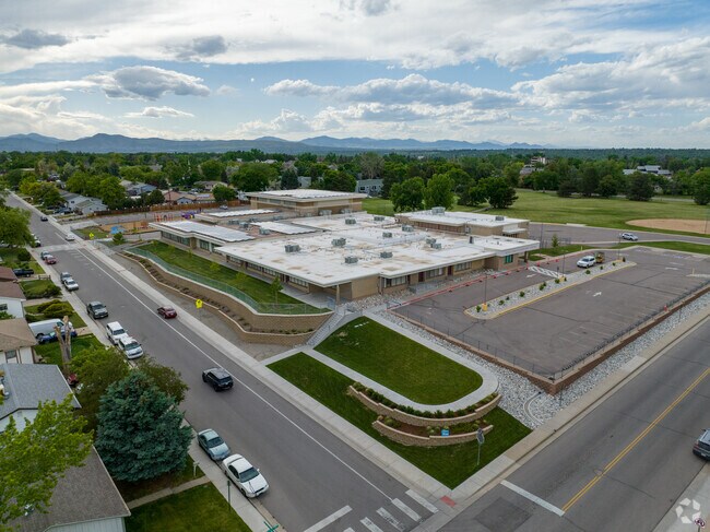 Overhead view of the school