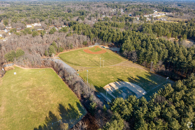 The sports fields at the Locke Middle School in Billerica, MA.