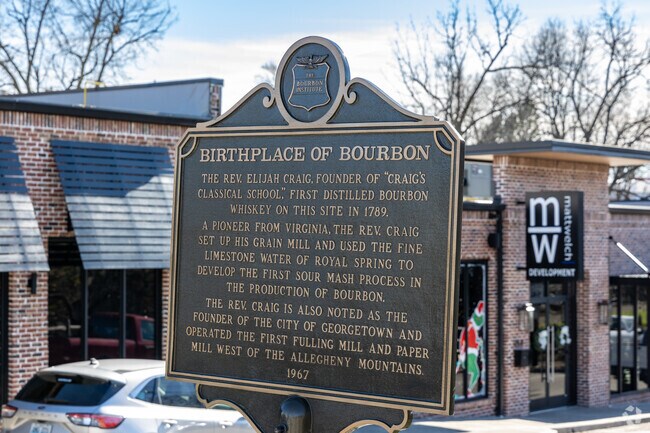 Rev. Elijah Craig first distilled bourbon in Georgetown in 1789.
