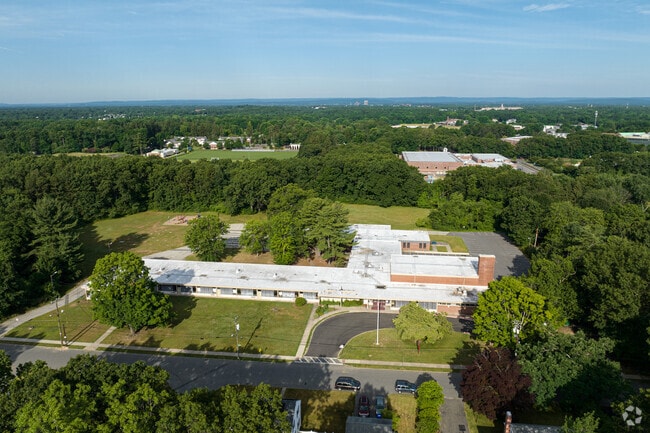 A sunny day at Glickman Elementary in Sixteen Acres, MA.