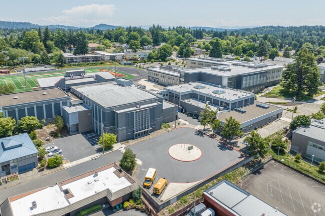 An Aerial View of Milwaukie Academy of The Arts.