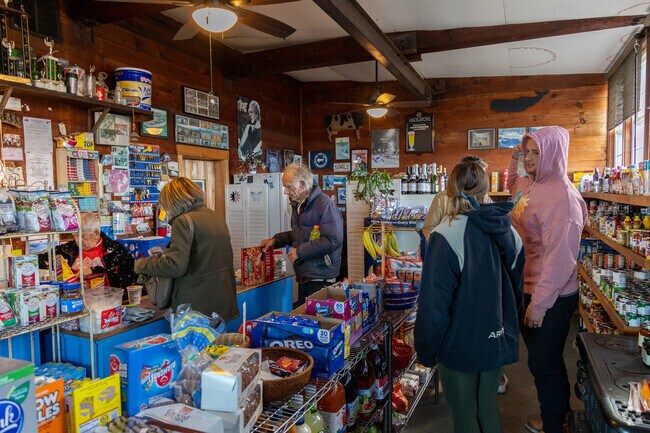 Long Island residents get daily necessities at the local store.