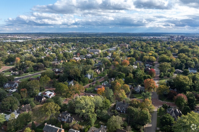 Residents of Colonial Heights enjoy large homes surrounded by dense old growth trees.