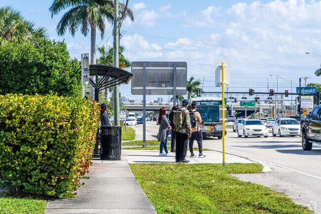 The bus station in Lake Forest is undeniably convenient.