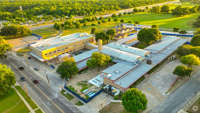 Ascher Silberstein Elementary School is surrounded by greenery for Parkdale students to enjoy.