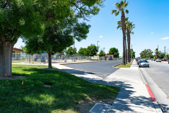 The bus loop is on the east end of the property at Princeton Elementary.