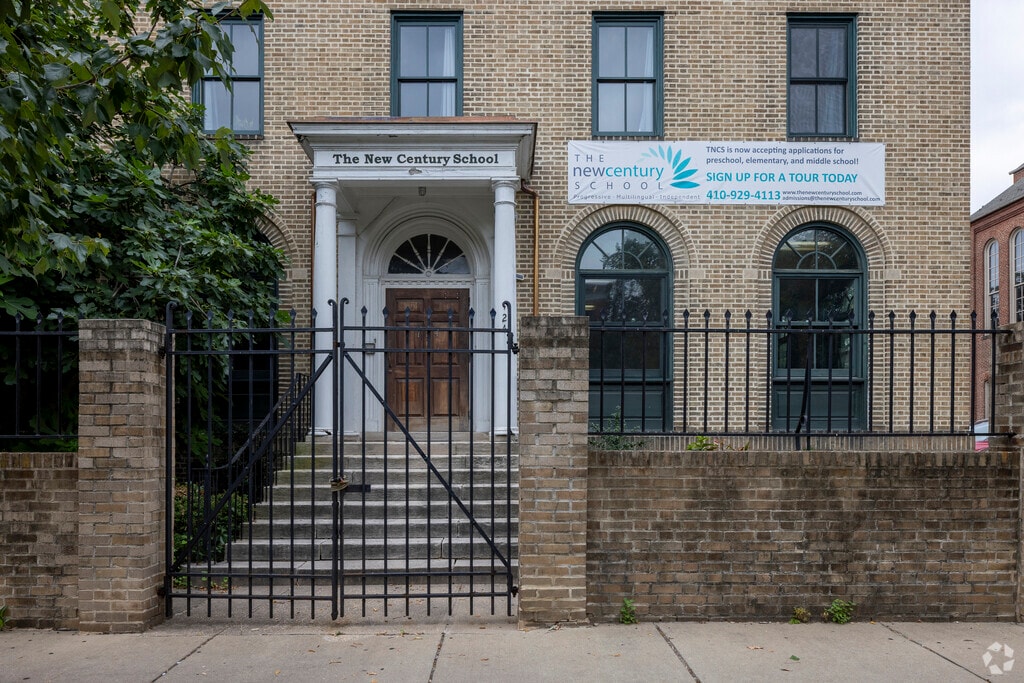 The New Century School building in Fells Point is apart of Baltimore, MD downtown area.