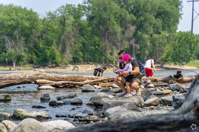Families can enjoy fishing together along the shoreline at Mississippi Gateway Park.