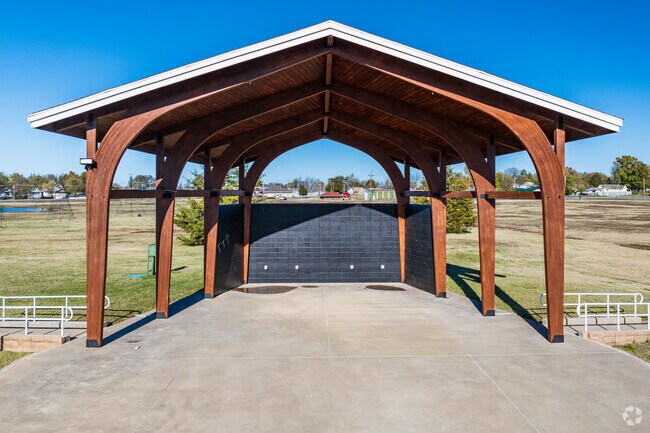 A large outdoor amphitheater adds to the options at King Jack Park.